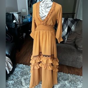 Pippa ruffle maxi dress